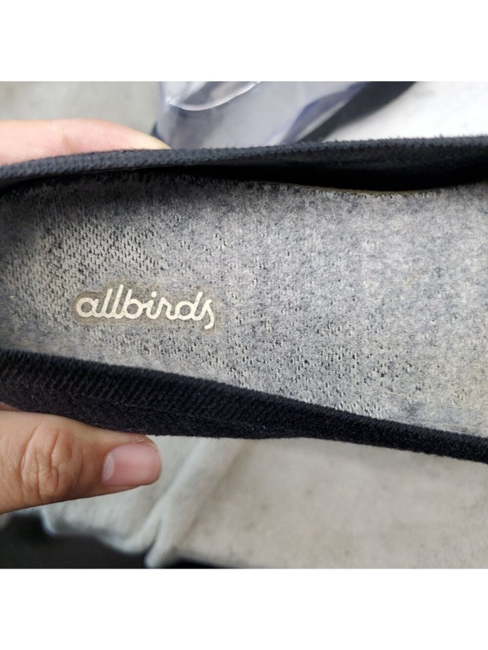 Allbirds Shoes Womens Size 7.5 Black Tree Ballet Flats Knit Slip-On - Picture 3 of 9
